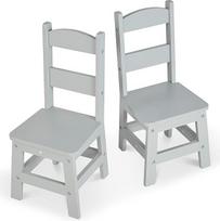 "Melissa & Doug" vaikų baldai Medinės kėdutės Pair Grey