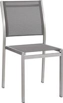 "Modway Shore" aliuminio tinklelio lauko terasos valgomojo kėdė Silver Grey