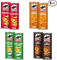 "Pringles Party Mix" (8 x 165 g) - "Original", "Sour Cream & Onion", "Texas BBQ Sauce", "Hot & Spicy" - nepakartojami klasikiniai užkandžiai patogioje skardinėje - "Pop Play". Valgykite.