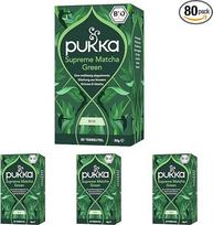 "Pukka" ekologiška žolelių arbata "Supreme Matcha Green", žalioji arbata ir matcha, žalioji arbata ryto gaivai, 4 pakuotės, 20 arbatos maišelių