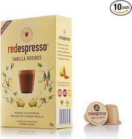 "Red Espresso" - Vanilinė Rooibos (Rotbusch) arbata (10 kompostuojamų kapsulių) - 100% natūrali, veganiška, be glitimo, be pridėtinio cukraus (50 g)