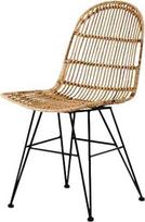 "Vivi" pintas rotango krėslas "Natural" Sėdynės aukštis 44 cm