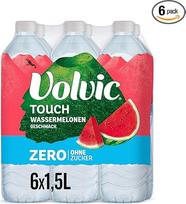"Volvic Touch Zero Watermelon Flavour" - natūralus mineralinis vanduo "Volvic" gaivusis arbūzų skonio gėrimas be cukraus ir dirbtinių saldiklių - 6 x 1,5 l