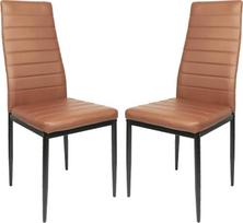 2 x valgomojo kėdės, SGS išbandytos valgomojo kėdės, storos valgomojo kambario minkštasuoliai, modernios valgomojo kėdės, 2 dalys (rudos spalvos)