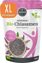 BORCHERS Chia sėklos, juodos, 500 g, gerai išbrinksta, daug skaidulų, baltymų šaltinis, omega-3 riebalų rūgštys, mažai cukraus, veganiškos, idealiai tinka pagardams, kepiniams ir patiekalams gaminti