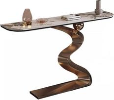 Elegantiškas ir modernus moderniausias stalviršis, akmens plokštės stalviršis ir metalinės plokštės, skirtas svetainei, fojė, būstui ir būsto apdailai (150cm/59in)