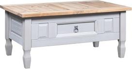 INLIFE Corona 2625 Kavos staliukas Mexico Style Pine 100 x 60 x 45 cm Grey