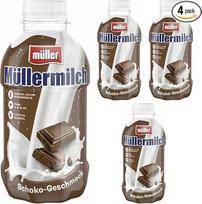 Pieno šokolado skonio šokolado skonio šokoladinis pienas (vienkartinis) 400 ml x 4 buteliai su "Pufai Grocery" [šviežumo garantija]