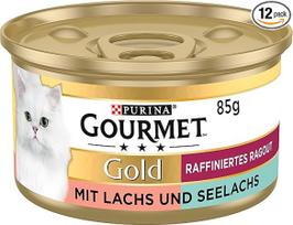 PURINA GOURMET Gold Refined Ragout Wet Cat Food, įvairių rūšių, 12 pakuočių (12 x 85 g)