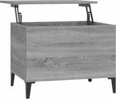 vidaXL Kavos staliukas Reguliuojamo aukščio svetainės staliukas Šoninis staliukas Sofos staliukas Arbatos staliukas Kavos staliukas Grey Sonoma 60 x 44,5 x 45 cm Medienos medžiaga