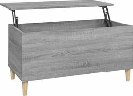vidaXL Kavos staliukas Reguliuojamo aukščio svetainės staliukas Šoninis staliukas Sofos staliukas Arbatos staliukas Kavos staliukas Grey Sonoma 90 x 44,5 x 45 cm Medienos medžiaga