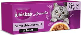 WHISKAS Aromatinis drėgnas maistas su padažu katėms 40 x 85 g Fish Selection