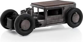 Woodkings Kavos staliukas "Car-Bar Vintage" 160 x 65 cm didelis metalinis juodas unikalus vyno stovas šoninis staliukas sofos stalo apdaila