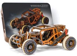 3D medinis galvosūkis, Automobilis, Buggy, ribotas leidimas, 140 dalių, woodencity, LE008, 3D Wooden Puzzles