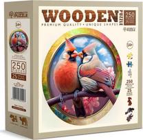 Medine delione, Paukščiai įsimylėję, 250, woodencity, HE 0301-L, Wooden Puzzles