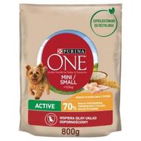 Purina One Mini Active Dog mažų veislių šunims su vištiena ir ryžiais, 800 g