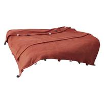 Raudonos plytų spalvos fleece tipo lovatiesė 150x200 cm Pom Pom – Mijolnir