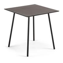 Juodas stalas Kave Home Ulrich, 75 x 75 cm