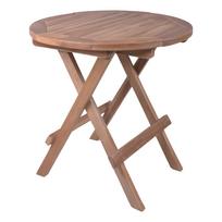 Iš tikmedžio masyvo apvalios formos sodo valgomojo stalas ø 50 cm Luang – Garden Pleasure
