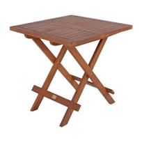 Iš akacijos masyvo sodo valgomojo stalas 50x50 cm Cleveland – Garden Pleasure