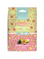 IDC INSTITUTE Šveičianti raudonojo molio ir maitinanti avokado kaukė, 2x6 g
