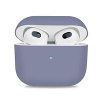 4-osios kartos su „Bluetooth“ suderinamas skystas silikoninis ausinių dėklas, vienspalvis, skirtas „Airpods 3“ Rock Grey
