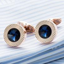 Hot-selling men's cufflinks, crystal cuff buttons, French shirt sleeve studs, jewelry buttons cufflinks 689 standard rožinio aukso spalvos