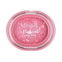 Skruostų Lovely Stay Pink keptas skaistalas Poppy Pink spindinti švytėjimo matinė apdaila