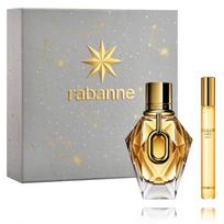 Kvepalų dovanų rinkinys Rabanne Million Gold jai, gėlių ir muskusinis EDP 50 ml + 10 ml Intense