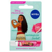 Lūpų balzamas Nivea Disney Princess Skaidrusis su arbūzų šerbeto aromatu