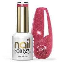Hibridinis gelinis nagų lakas Clavier Nailsology 129 Lambada Pink blizgančio žėručio efekto
