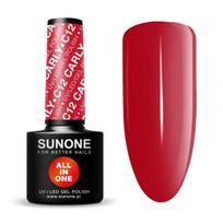 Hibridinis nagų lakas Sunone All In One 3-in-1 C12 Carly Red 5 ml