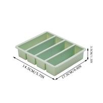 Silicone Molds Giant Storage For Food Meal Sauce With Lid Silicone Freezer Trays Extra Large Soup Ice 4 Cubes Tray Food Freezing žalia