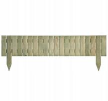 Wooden lawn fence, garden palisade, 90 cm
