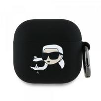Karl Lagerfeld Silicone Karl&Chaupette Head 3D AirPods 4 cover black