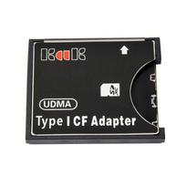 SD į CF kortelės adapteris SD į Compact Flash I tipo kortelės keitiklis Atminties kortelių skaitytuvas Palaiko WiFi SD juoda