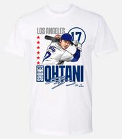 Shohei Ohtani #17 Balti beisbolo marškinėliai Balti medvilniniai Dydis S-5XL 1J0813 Unisex T-shirt S blue