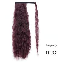 Ilgo arklio uodegos sintetinis plaukų įvyniojimas ant Clip plaukų priauginimo Ombre Brown Pony Tail blondinai plaukams
