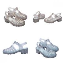 Mini Melissa Kojų Pirštų Sritis Jaunimo Želė Batai Basutės Msycf2tspe11 silver glitter/180mm(US12)