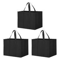 Spacious Large Capacity Nonwoven Toted Bag For Heavy Shopping Trip Foldable Storage Solution pilka spalva
