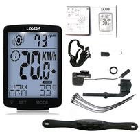 LIXADA 3 viename belaidis dviračio kompiuteris Daugiafunkcis LCD ekranas dviračio kompiuteris su širdies ritmu Green backlight juoda