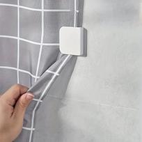Durable shower curtain clips, side curtain fixers without drilling holes, windproof and stable anti-light leakage clips 4pcs balta