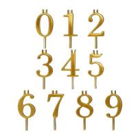 Elegant Gold Number Candle Holders Cake Toppers Decorations For Birthday Parties And Significant Gatherings