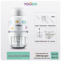 Mini Electric Baby Food Processor & Garlic Press - Multi-Functional Household Blender & Meat Grinder 12-Blade Flagship with Anti-scald, 1 Cup 1 Blade