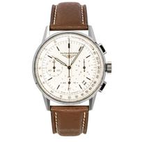 „Bauhaus Aviation Chronograph“ odinio dirželio, smėlio spalvos ciferblato kvarcinis 23765 100M vyriškas laikrodis smėlis