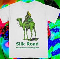 Silk Road Anonymous Marketplace Logo Promo Vintage Washed White T-shirt Unisex T-Shirt L