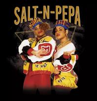 Salt-N-Pepa Grupės Juodi Storo Medvilnės Pilno Dydžio Marškinėliai Suaugusiems Unisex T-Shirt M