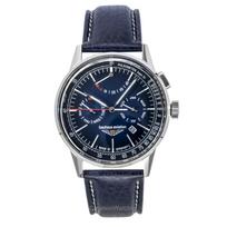 Bauhaus Aviation Leather Strap Blue Dial Automatic 23623 Men's Watch mėlyna