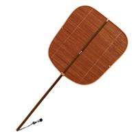 Handmade Hand Fan Handheld Cooling Fan Chinese Styles Waist Fan Bamboos Fan with Long Handle for Cosplays Dances Party