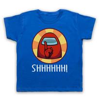 AMONG US SHHHHH! IMPOSTER ONLINE COMPUTER GAME KILLER KIDS CHILDS T-shirt 160